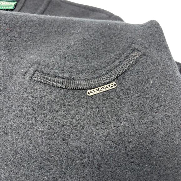 Geiger Collection Womens Sz34 Black Wool Made in Austria Boiled Jacket Coat - Picture 4 of 8